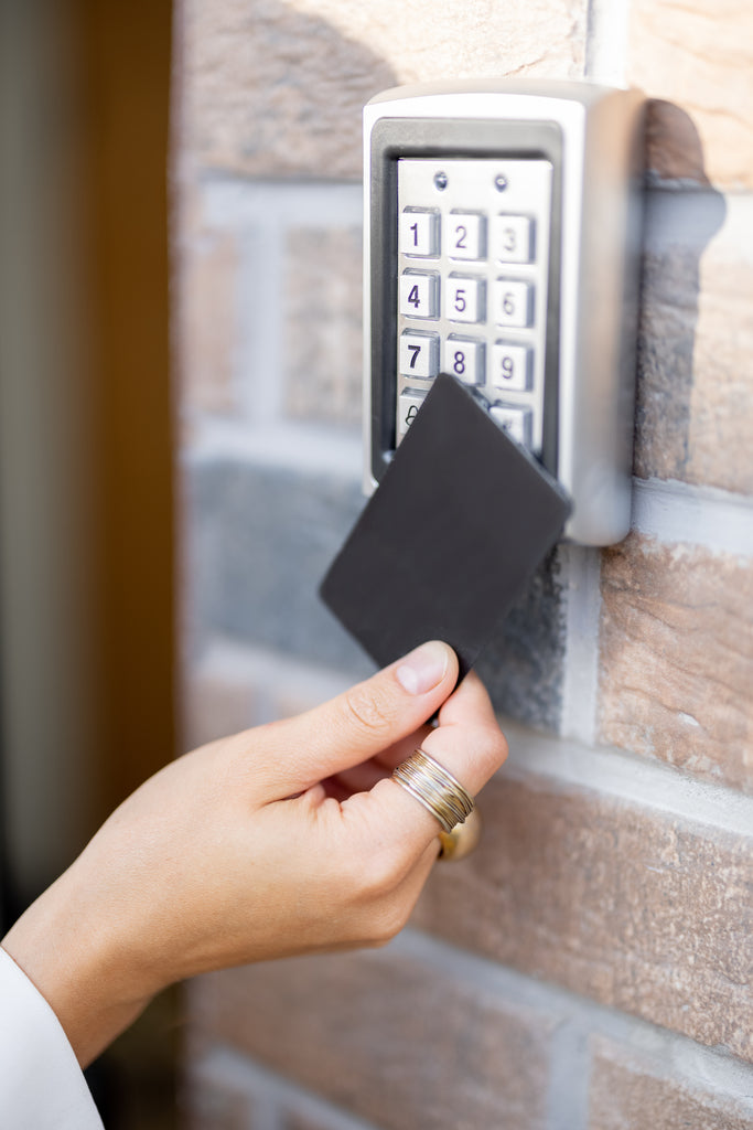 proximity card being read on access control reader