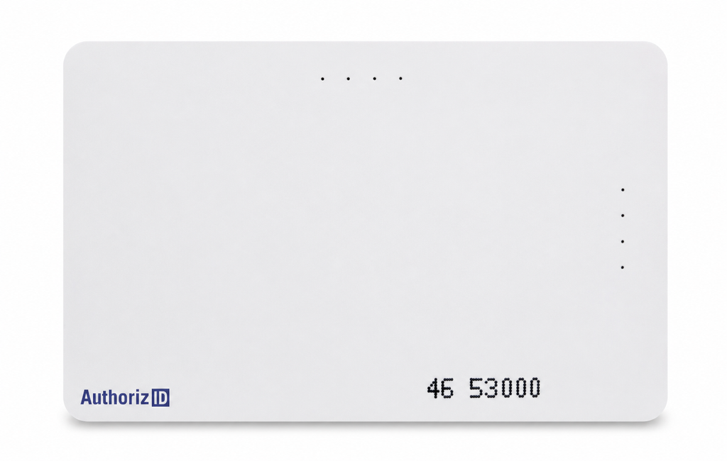 AuthorizID Corporate 1000 35-Bit CR80 proximity card for enterprise access control systems using 125kHz Wiegand protocol.