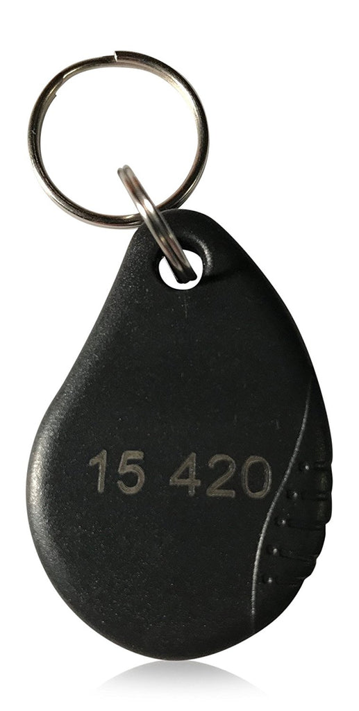 26 Bit H10301 Proximity 125 KHz wiegand RFID Black Leaf Key Fobs front numbers