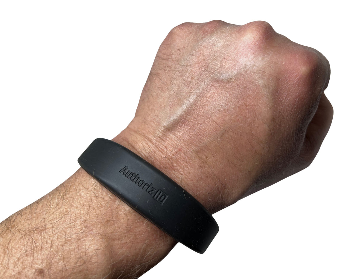 26 Bit H10301 Proximity 125 KHz wiegand RFID Black Wristbands Straight