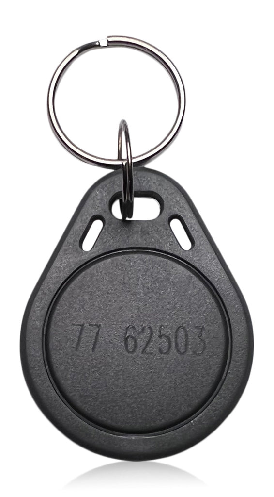26 Bit H10301 Proximity 125 KHz wiegand RFID Thin Grey Key Fobs front engraved numbers