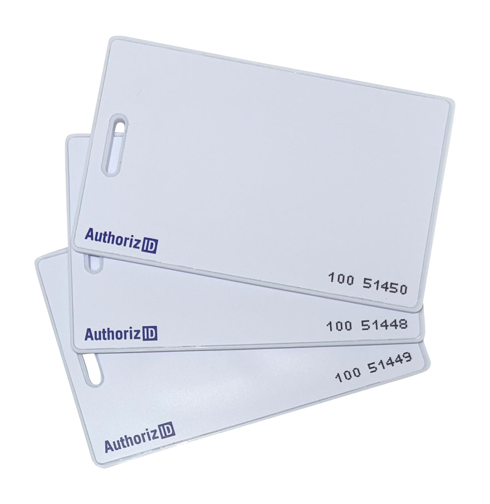 AuthorizID Corporate 1000 35-Bit Clamshell Proximity Card for access control systems, HID-compatible readers, and Wiegand-based security installations.